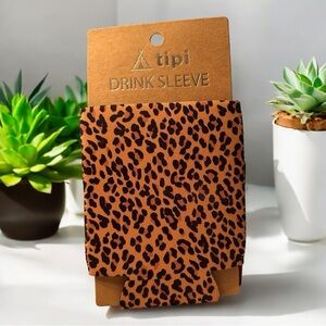 💯 NEW DRINK SLEEVE LEOPARD PRINT STRETCH